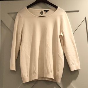 3/4 sleeve cream Talbots sweater